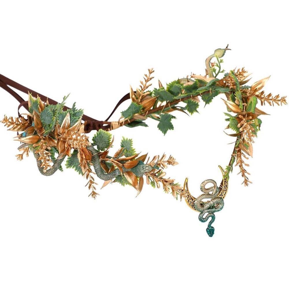 Medusa Fairy Flower Crown Snake Elf Headband Floral Woodland Costume Accessory